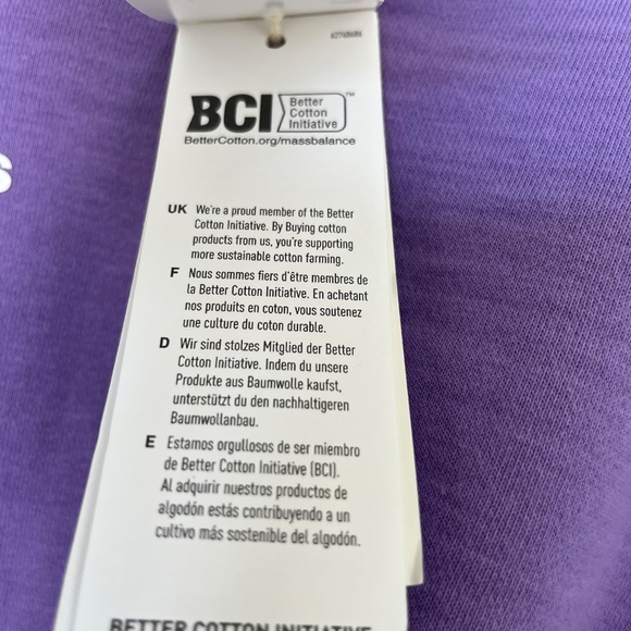 Lilac cropped cotton oversized sweatshirt XL - Picture 12 of 13